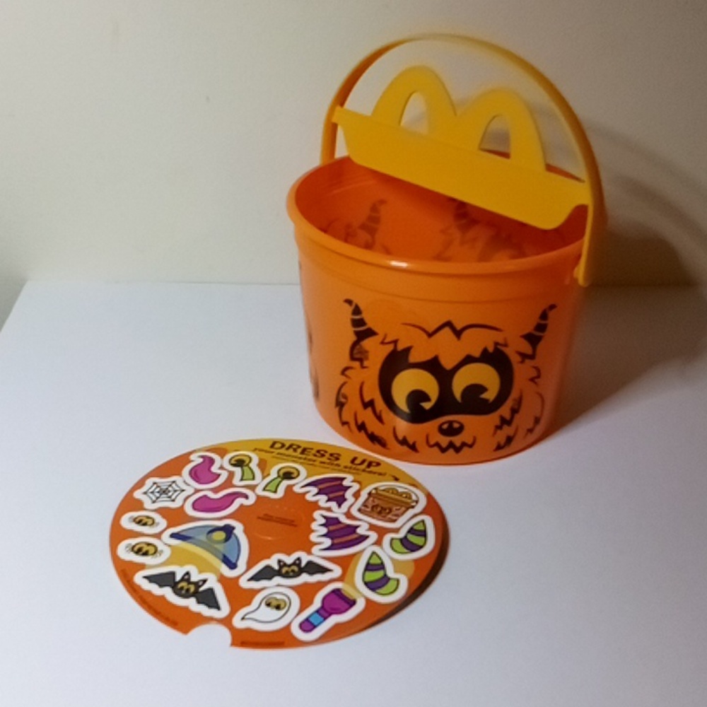 McDonald's 2024 Orange Monster Halloween Bucket Candy Pail